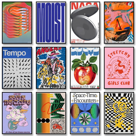Vintage Retro Abstract Classic Posters 20x28 and 16x23